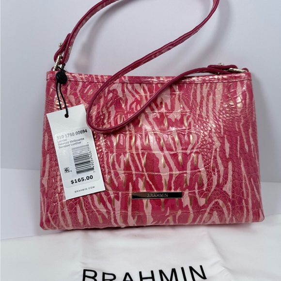 Brahmin Handbags - Brahmin Vibrant Coral-Pink with Gold accent Shoulder Bag
